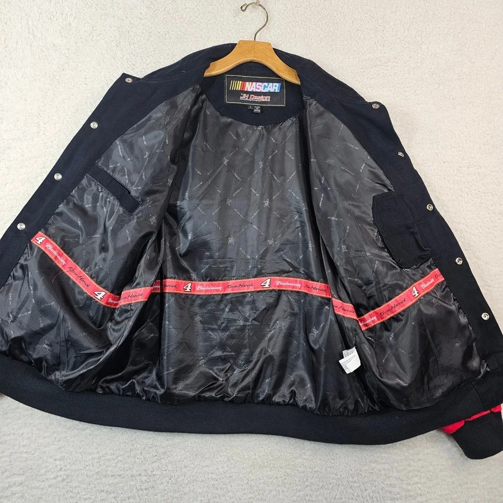 JH Design NASCAR Kevin Harvick 2014 Champion Racing Jacket Mens Large Budweiser